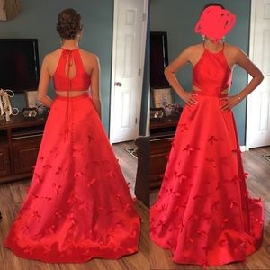 B Smart red prom dress